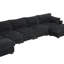 Canapé modulaire réversible en fausse fourrure de lapin de 7 pièces avec canapé modulaire réversible et repose-pieds gris-1080752728-1080752731