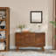 Buffet 47,3 po Mid-Century, 3 tiroirs, 2 portes pour le rangement - Standard