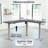 VIVO Electric Corner Standing Desk, L-Shaped Workstation-102434951-102434953