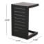 Table d'appoint d'extérieur, fabriquée en aluminium, matériau de surface noir mat, finition