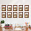 Ensemble de 10 cadres muraux en bois brun de 10 po 3 po x 4 po-90547537-90547535