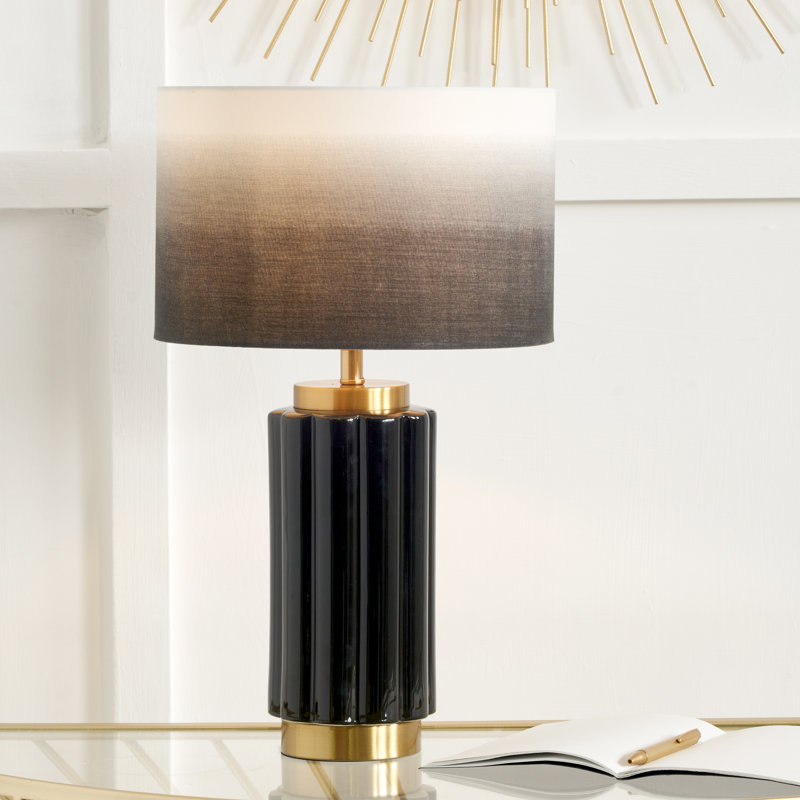Lushan Ceramic Table Lamp, Green