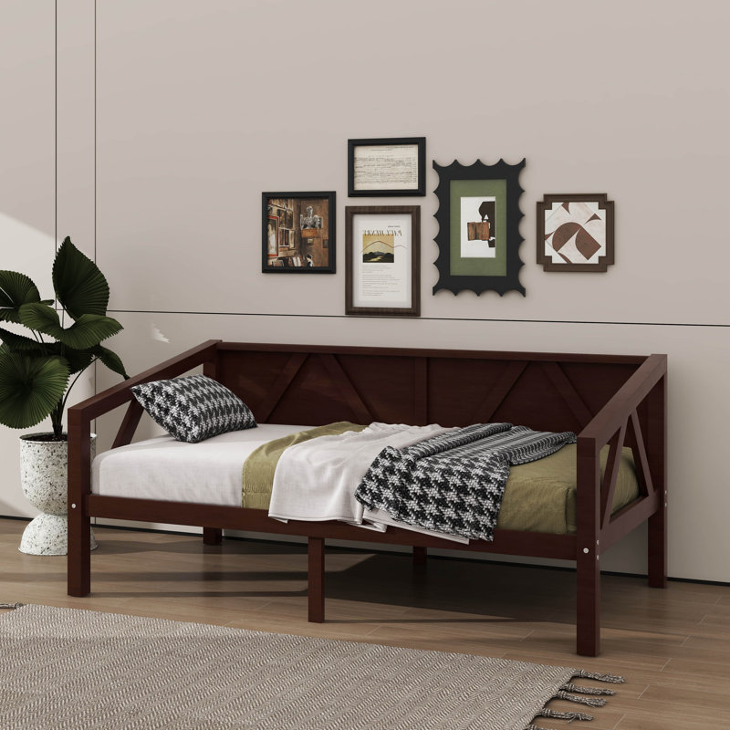 Idée de lit de jour contemporain au design minimaliste, Simple, Espresso