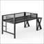 Lit mezzanine simple TG avec bureau, DEL, port USB et escalier-601182013