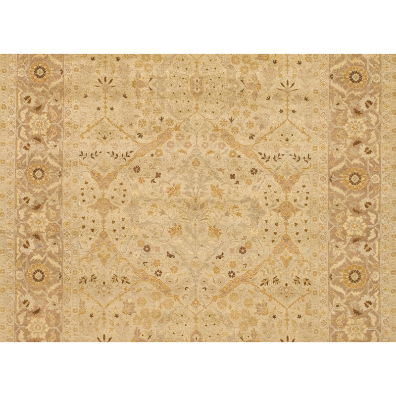 Wool Area Rug in Sand/Rose, Rectangle 8' x 10'