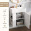 Meuble-lavabo simple 21,6 po avec comptoir en céramique Karitza