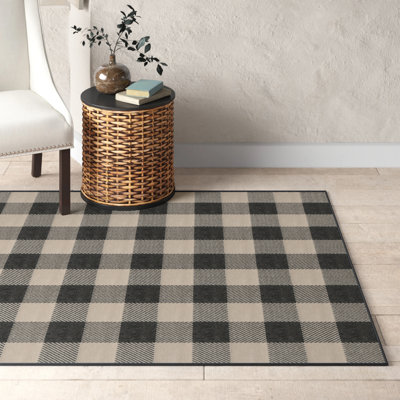 Tapis intérieur / extérieur gris anthracite Adrienne