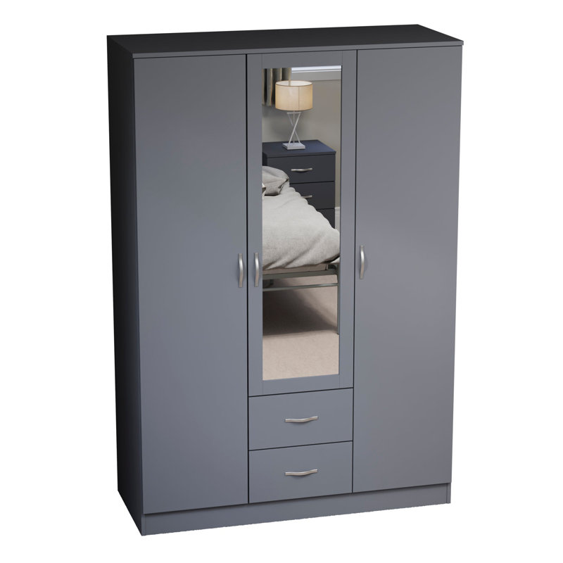 Maybery MDF & Particleboard Wardrobe, Grey