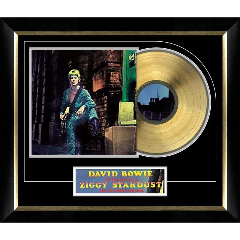 Housse de musique David Bowie Stardust Reg encadrée de vinyle doré
