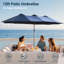 Parasol de marché rectangulaire avec base et table basse 14,5 pi x 8,5 pi-199193620