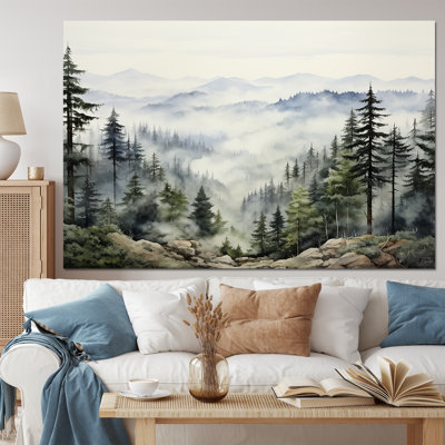 Pine Tree Misty Mountain I - Floral Wall Art Prints