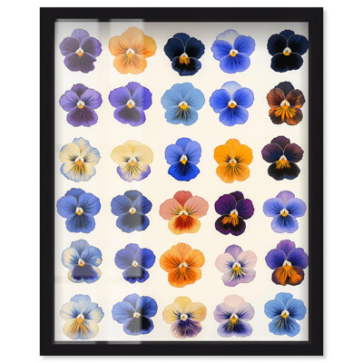 «Pansy Patch Grid I Shadowbox Print Flower Art Decor» par Art Remedy
