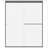Eurolite 58 in. W x 70.5 in. H Sliding Bypass Frameless Shower Door in Brushed Nickel with 3/8 in. (10mm) Thick Clear Glass-50217756