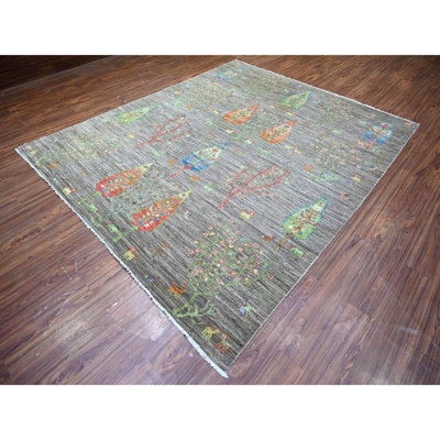Tapis unique 8 pi x 9 pi 5 po gris Wiltsey