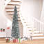 Arbre de Noël artificiel mince enneigé 9 pi de hauteur avec des branches réalistes et 1014 pointes