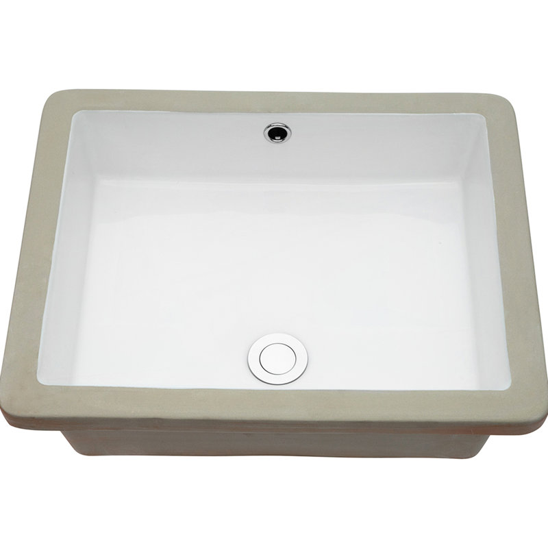 Stain Ceramic Bathroom Sink - Rectangular Undermount For Easy Maintenance In