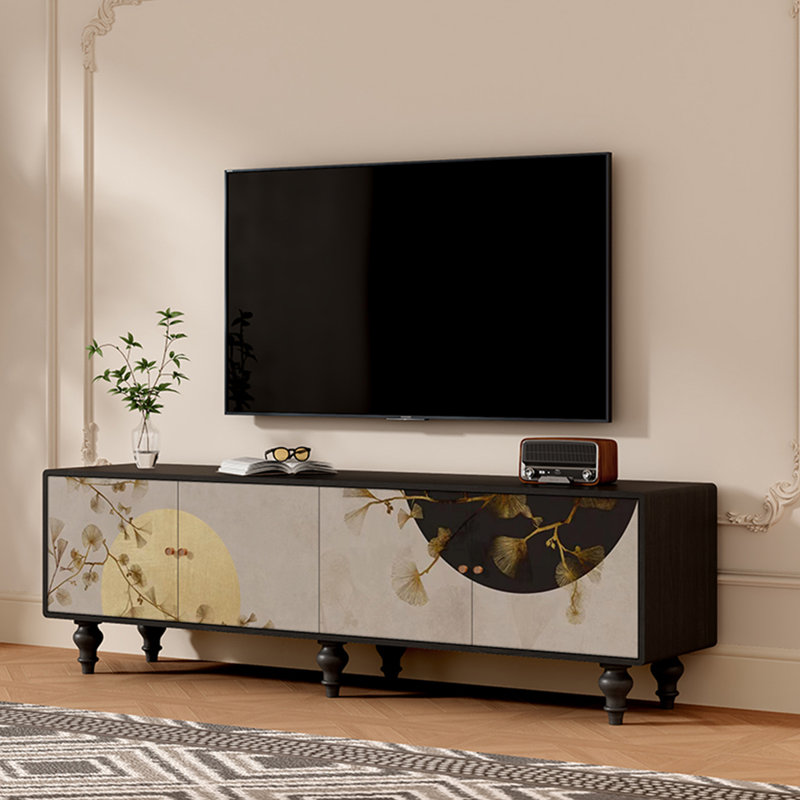 Meuble télé en pin avec 4 armoires