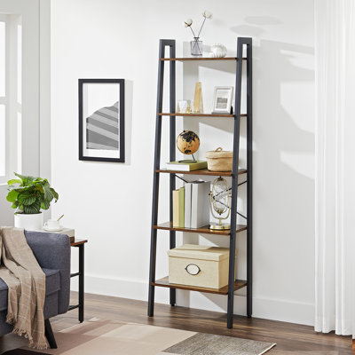 Westhought 172cm H x 56cm W Steel Ladder Bookcase