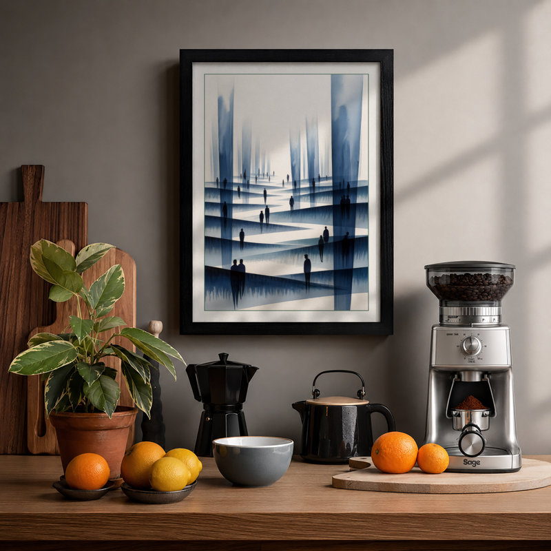 Urban Verticals Minimalist - Print, A1 - 84.1 x 59.4 cm, Black