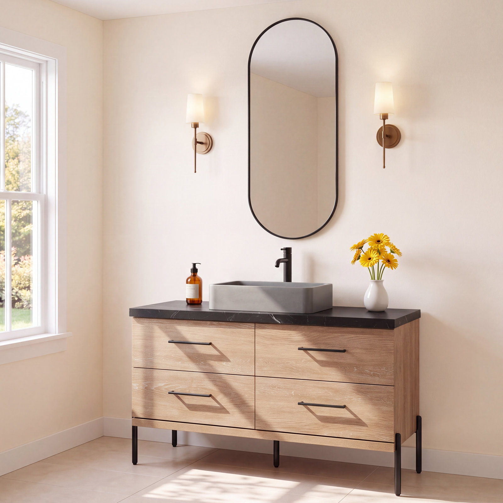 Dasher 48" Single Bathroom Vanity, Rectangular