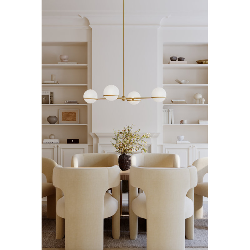Lustre 4 lumières 48 "Orstyn, H 8 po x l 48 po x P 48 po, Quatre lumières