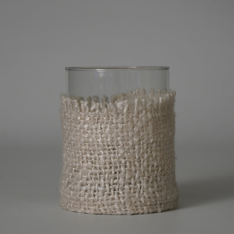 Jaliesa 5'' H Glass Tabletop Votive Holder, 5" H x 5" W, Cream