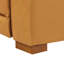 Canapé modulaire réglable en cuir avec sièges inclinables électriques et console de rangement - 5 sièges, similicuir gingembre, arrangement personnalisable, places assises