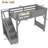 Twin Size Solid Wood Loft Bed with Built-in Wardrobe, Storage, Stairs & Guardrails, No Box Spring Needed, Gray-570310464-570310465