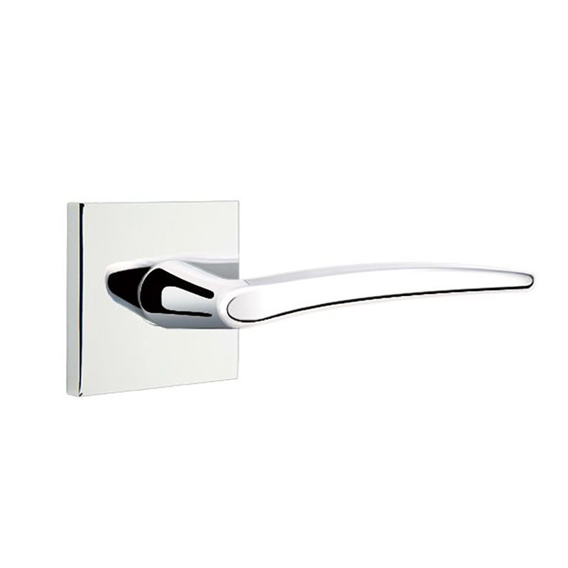 Poignée de porte avec rosette Poseidon, Droite, Chrome brillant