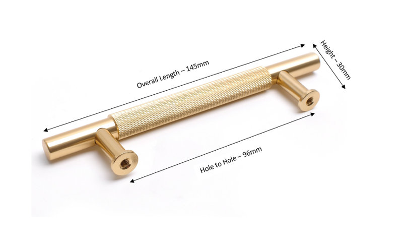 Lansen Bar Handle, Gold, 96mm