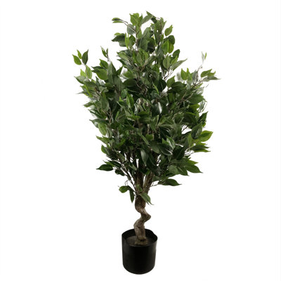 Faux Tree in Metal Planter