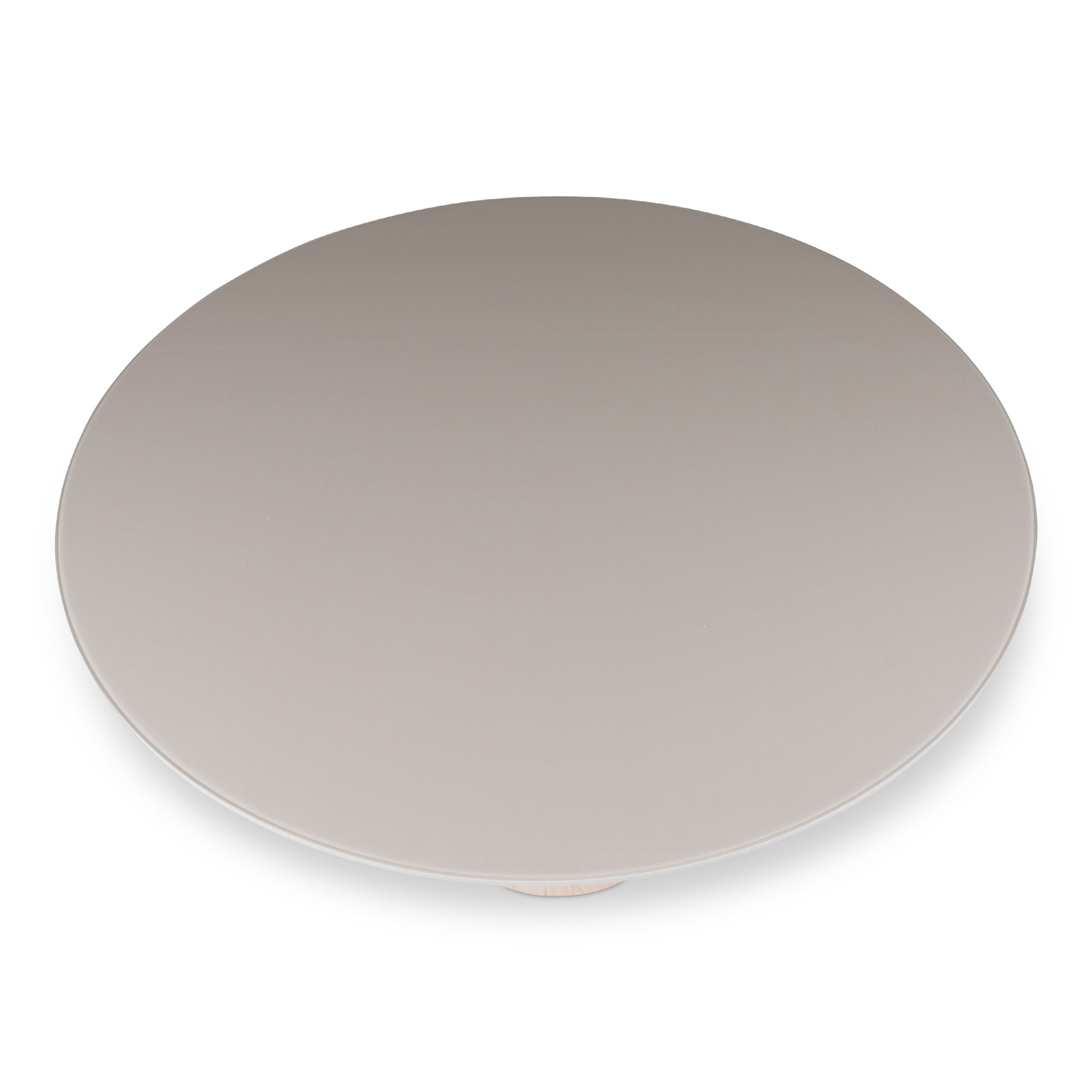 Burdon 47" Glass Top Pedestal Dining Table, Off White/Nevoa