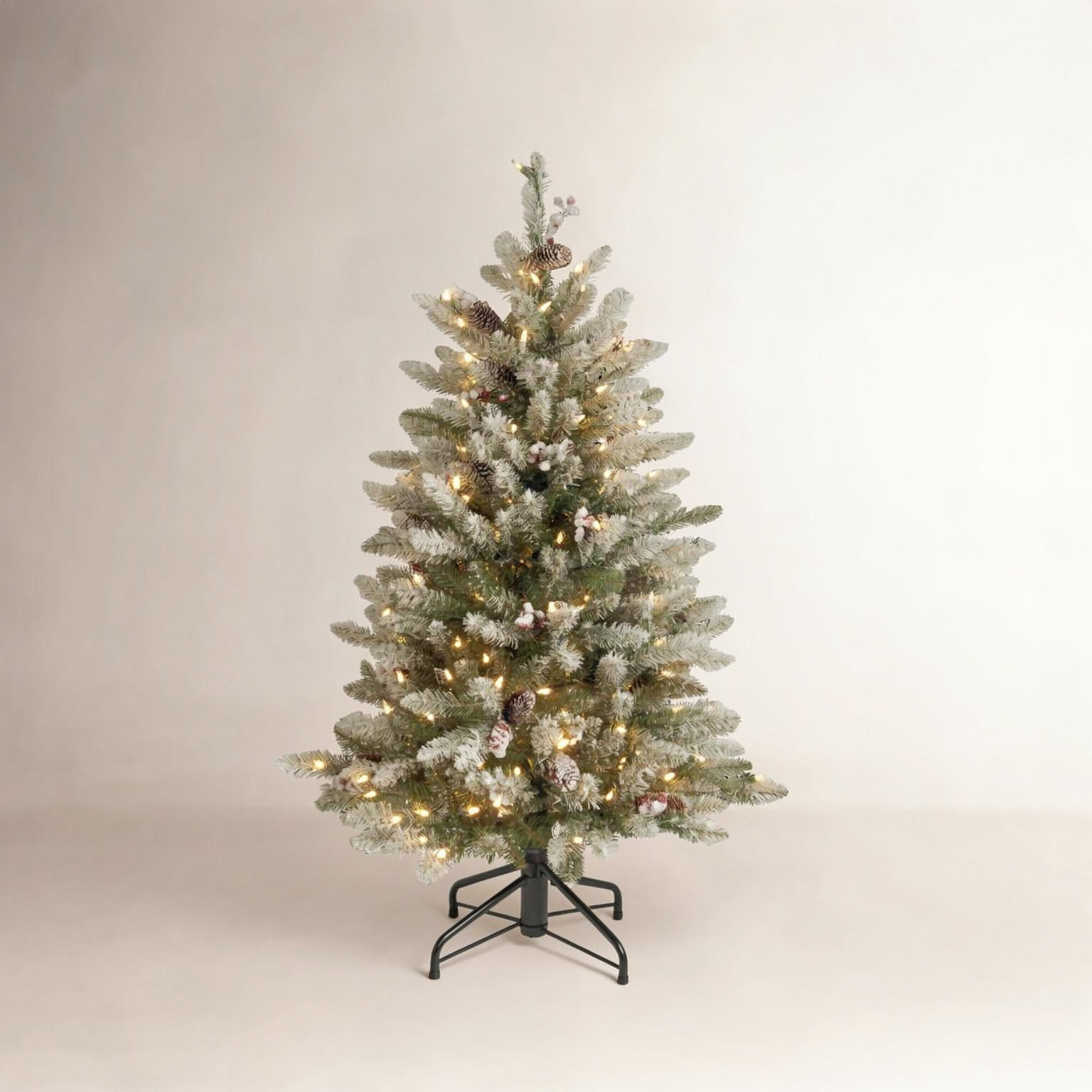 Pre-Lit Fir Christmas Tree, 4.5' H