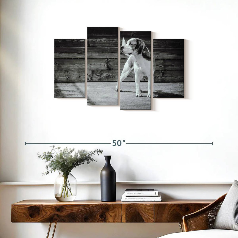 Monochrome Beagle, 22" H x 36" W