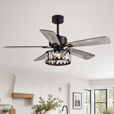 52 Inch Ceiling Fan with Light and Remote, DC Motor Ceiling Fan for Indoor  Use