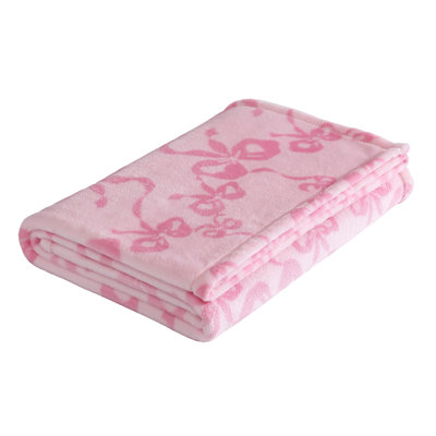 Betsey Johnson Bow Stripe Pink Reversible Bed Set
