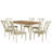6 - Person Farmhouse Rectangular Solid Wood Dining Set, Brown/white