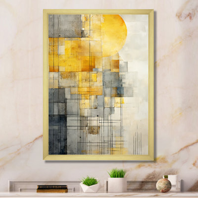 Panneaux solaires jaunes, collage de lumière du soleil IV - Collages abstraits, art mural