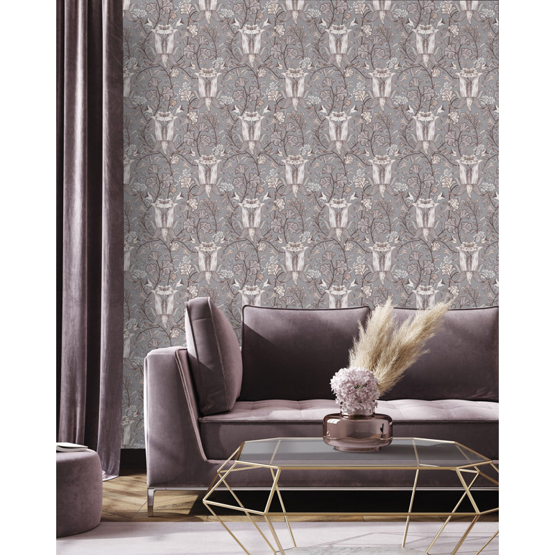 Austyn-James Floral Wall Mural, 10.41" L x 125" W, Vinyl