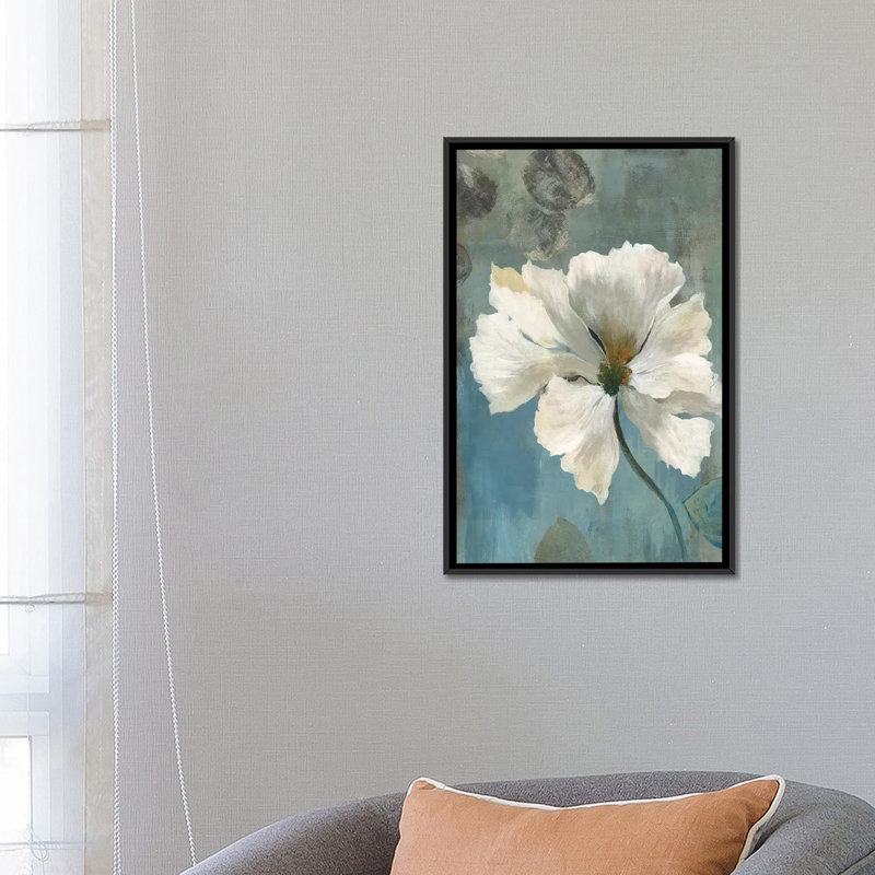 « ice blue i », impression sur toile, H 26 po x l 18 po x P 1,5 po, Toile avec cadre noir, Pas de tapis