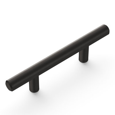 Bar Pulls Collection Pull - 2-1/2" Center to Center Cabinet Pull Brushed Black Nickel - Contemporary, Minimalist Hardware for Drawers & Cabinets