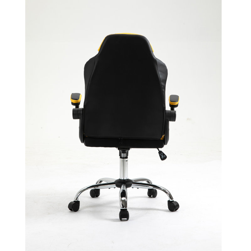 PC et chaise de course, Noir / Jaune