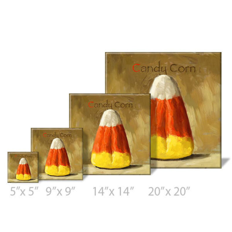 Bonbon, giclée de maïs, art mural, H 20 po x l 20 po x P 1 po