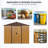 8Ft X 4Ft Outdoor Metal Storage Shed With Sliding Door And Foundation For Backyard, Patio, Lawn-123794438