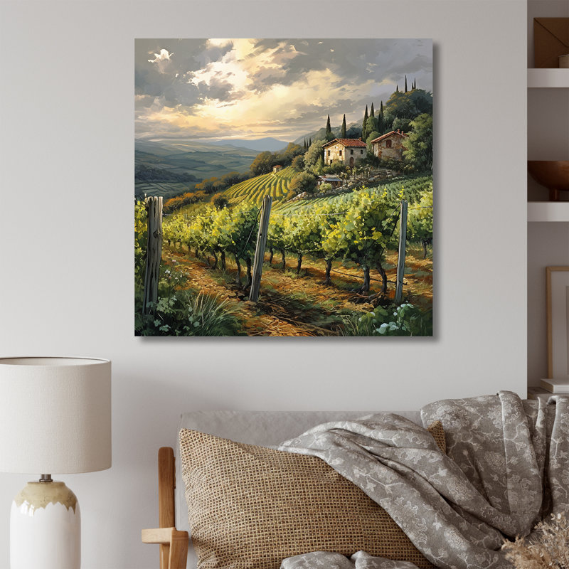 «Vineyard Charm», impression sur toile, H 30 po x l 30 po x P 1 po, Toile tendue