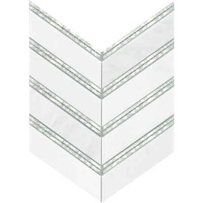 Intrigue™ 2" x 8" Herringbone / Chevron Mosaic Wall & Floor Tile