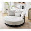 Fauteuil pivotant surdimensionné confortable avec support pour téléphone réglable et revêtement en polyester pour une détente et un confort ultimes-1737534531