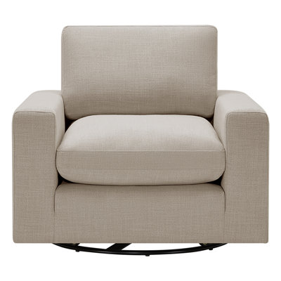 Asher Linen Swivel Club Chair