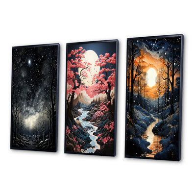 " Black Forest Monochrome Canopy " 3 - Pieces