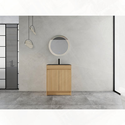 Armoire de buanderie autoportante pour meuble-lavabo avec évier en acier inoxydable et tuyau d'évacuation flexible